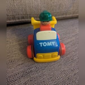 Vintage Rare Tomy Push'nGo TIP TRUCK complete with driver 1991